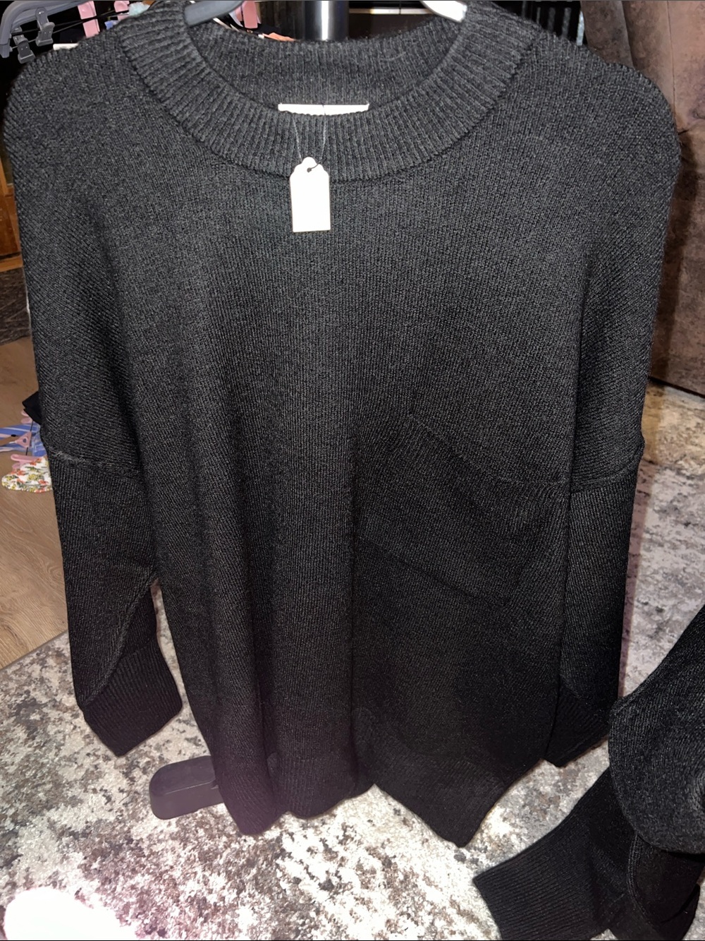 Zenana Outfitters Black Crewneck Sweater